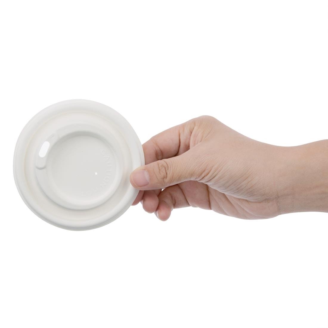 Fiesta Compostable Bagasse Coffee Cup Lids 340ml (Pack of 1000) - FS061