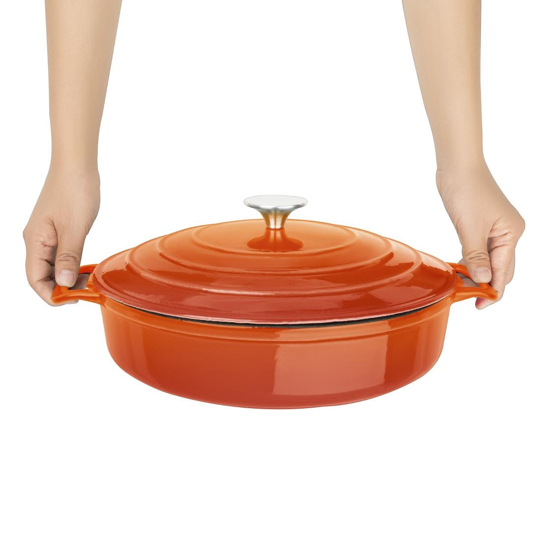 Vogue Orange Round Saute Pan 3.5Ltr - FS478