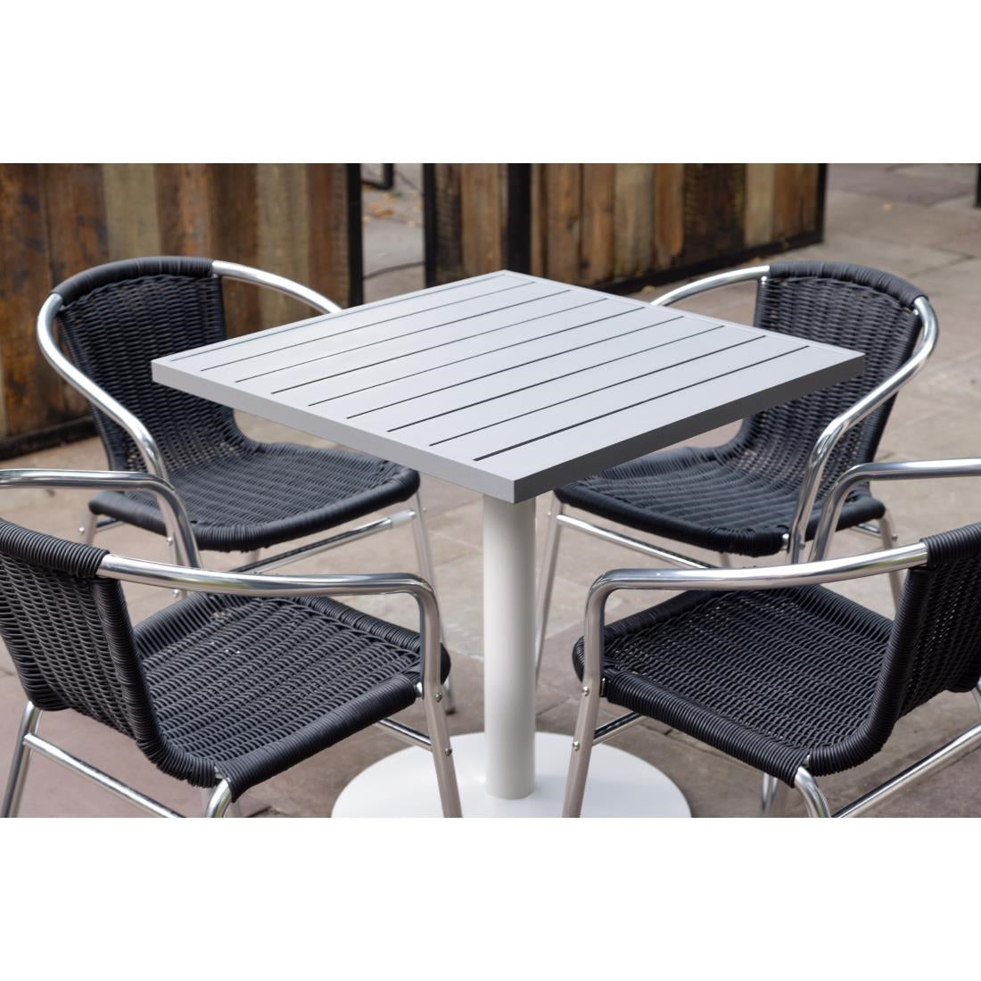 Bolero Cast Iron Round Table Base White - FT029