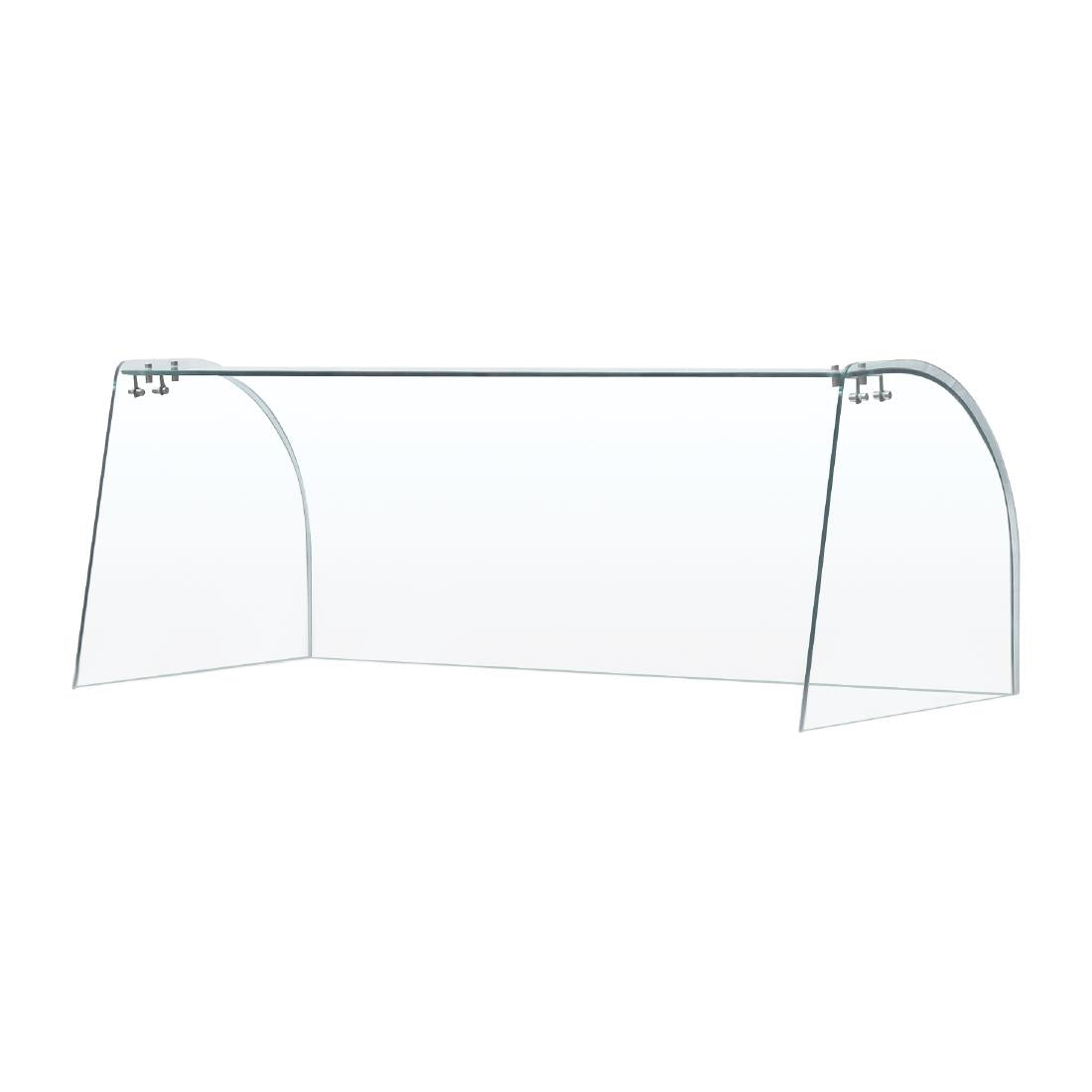 Curved Glass Sneeze Guard Assembly - FT282