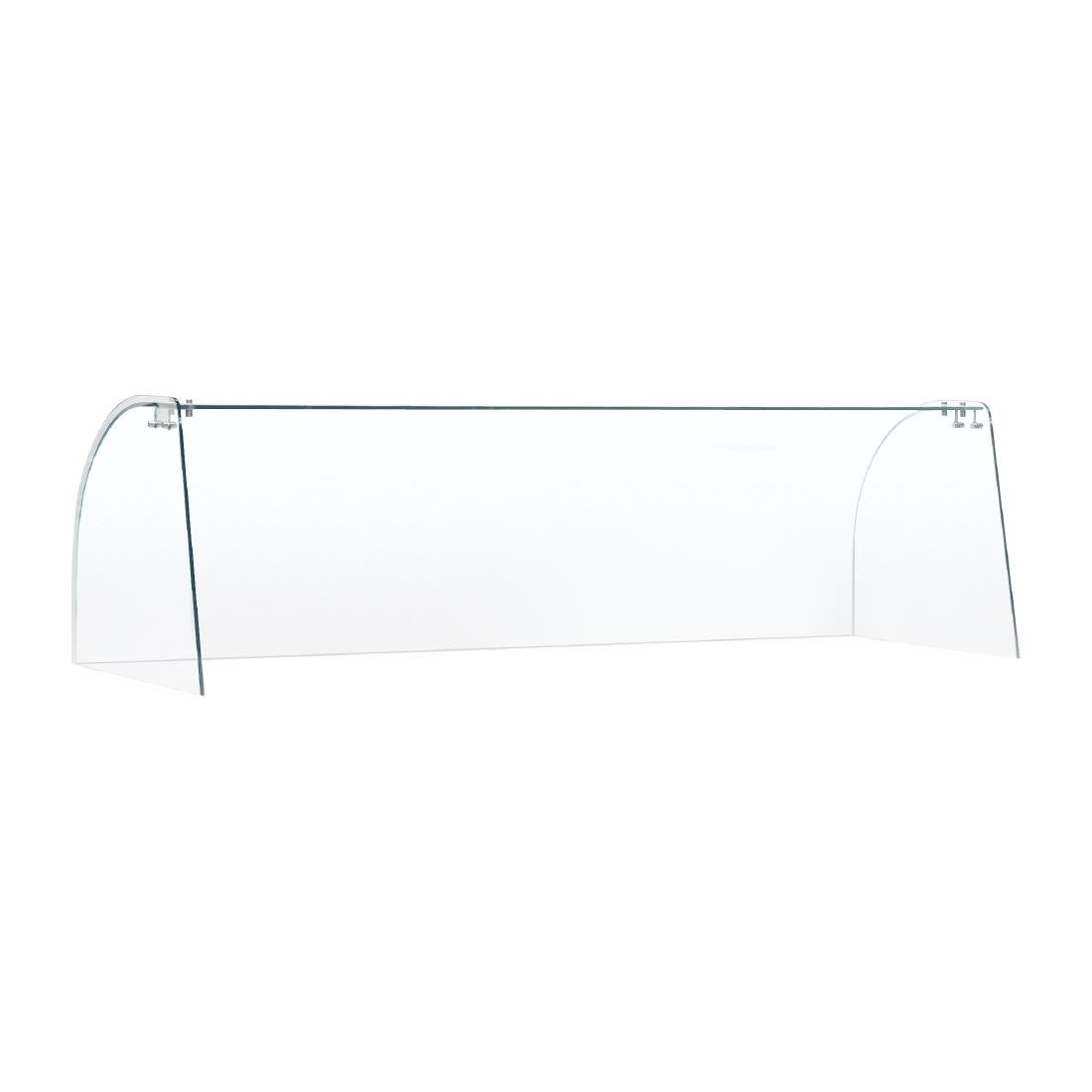 Curved Glass Sneeze Guard Assembly - FT284
