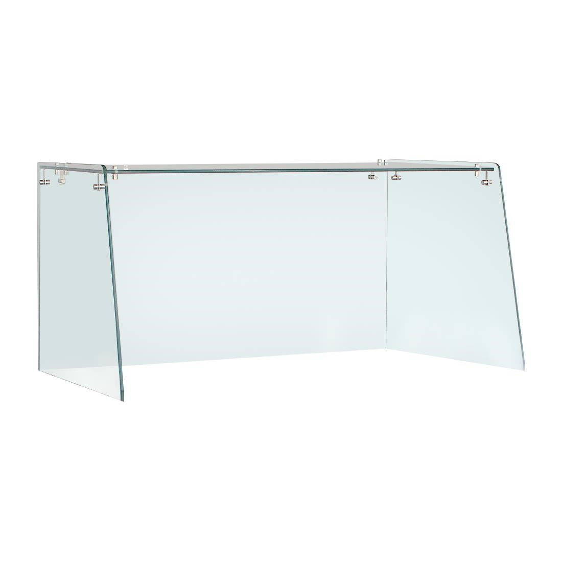 Straight Glass Sneeze Guard Assembly for 2 Door Counter - FT367