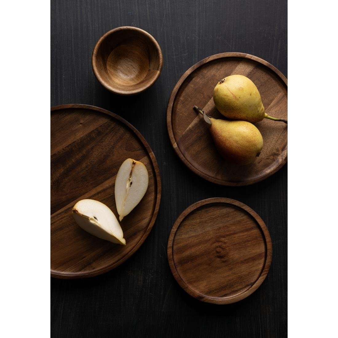 Olympia Acacia Round Plates 200(D)mm - FT611