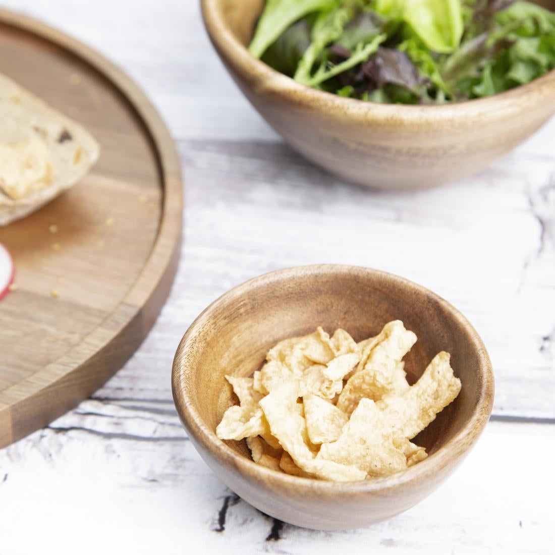 Olympia Acacia Bowls 100(D)x50(H)mm - FT613