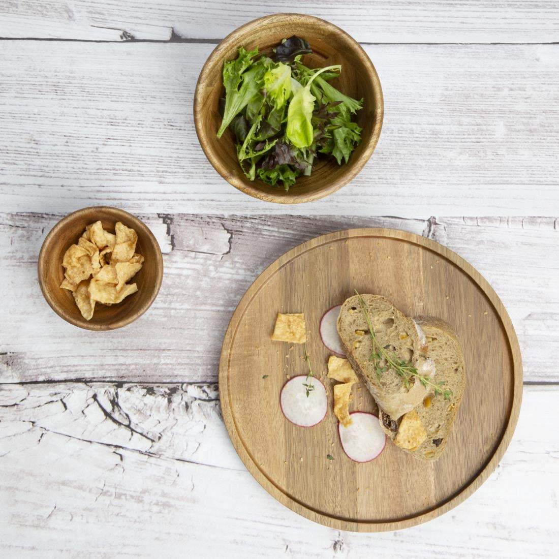 Olympia Acacia Bowls 150(D)x76(H)mm - FT614