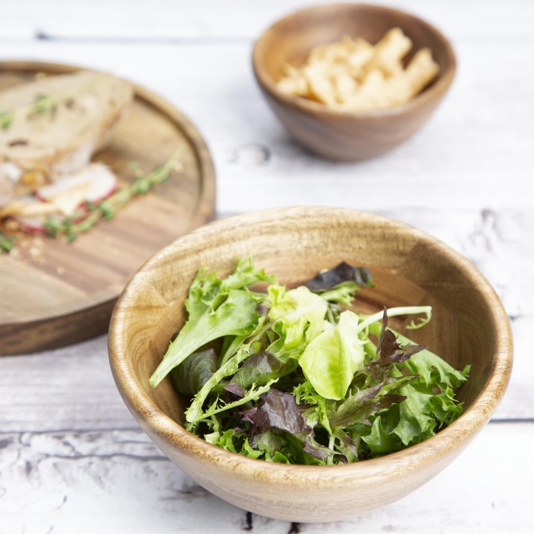 Olympia Acacia Bowls 150(D)x76(H)mm - FT614