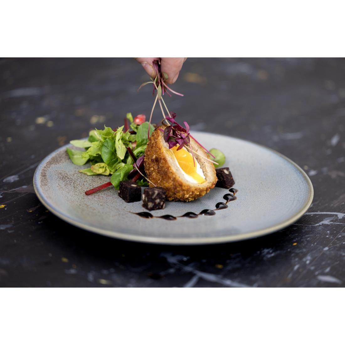 Olympia Ember Blue Coupe Plates 230mm (6 Pack) - FU171