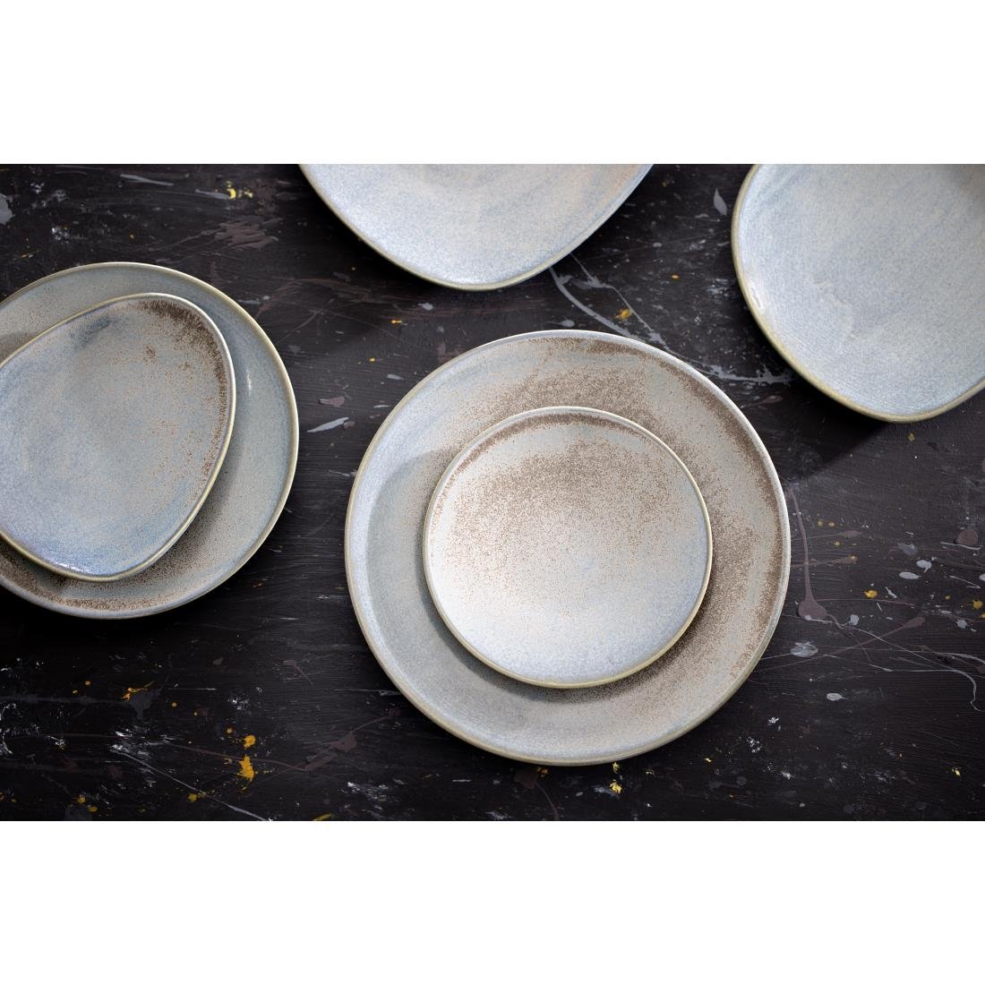Olympia Ember Blue Coupe Plates 180mm (6 Pack) - FU172