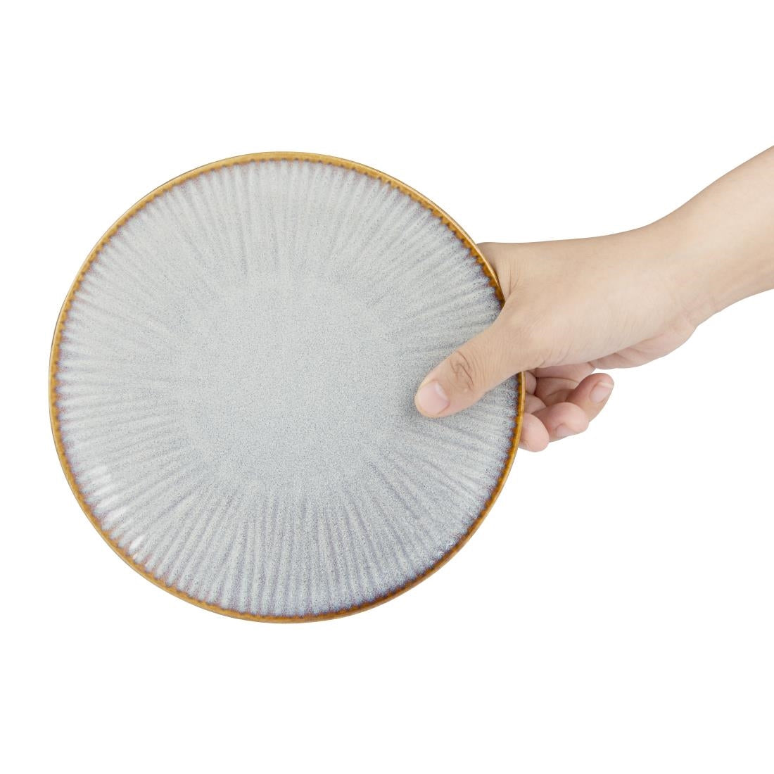 Olympia Drift Grey Embossed Coupe Plates 180mm (6 Pack) - FU196