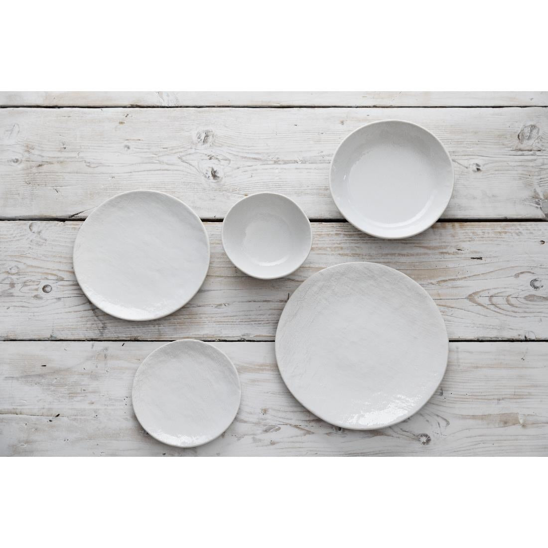Olympia Denim White Coupe Plates 180mm (6 Pack) - FU225