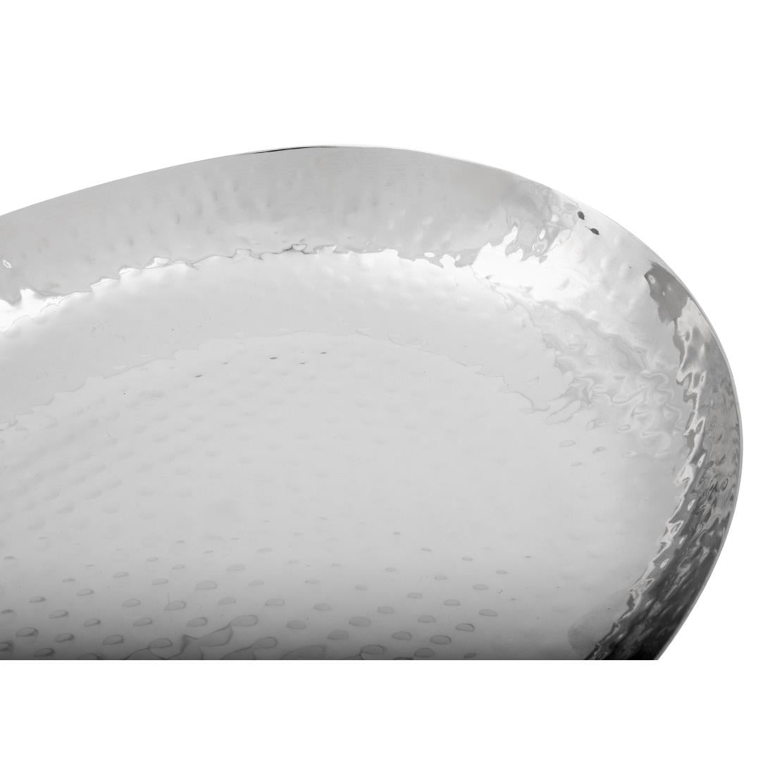 Olympia Hammered Stainless Steel Oval Dish 280x230mm - FU283