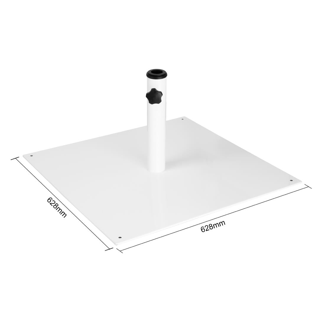 Bolero Flat Metal Parasol Base White - 18kg - FU510