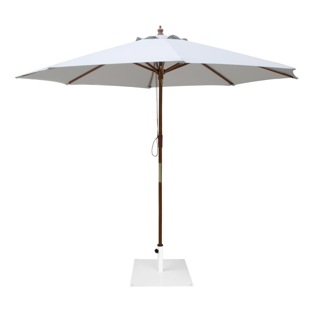 Bolero Flat Metal Parasol Base White - 18kg - FU510