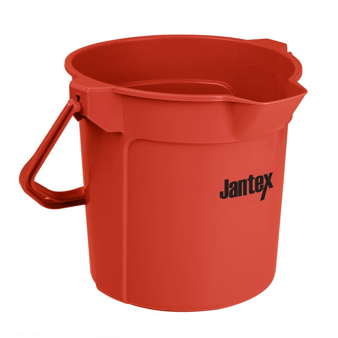 Jantex Red Graduated Bucket with Pouring Lip 10ltr - FU832