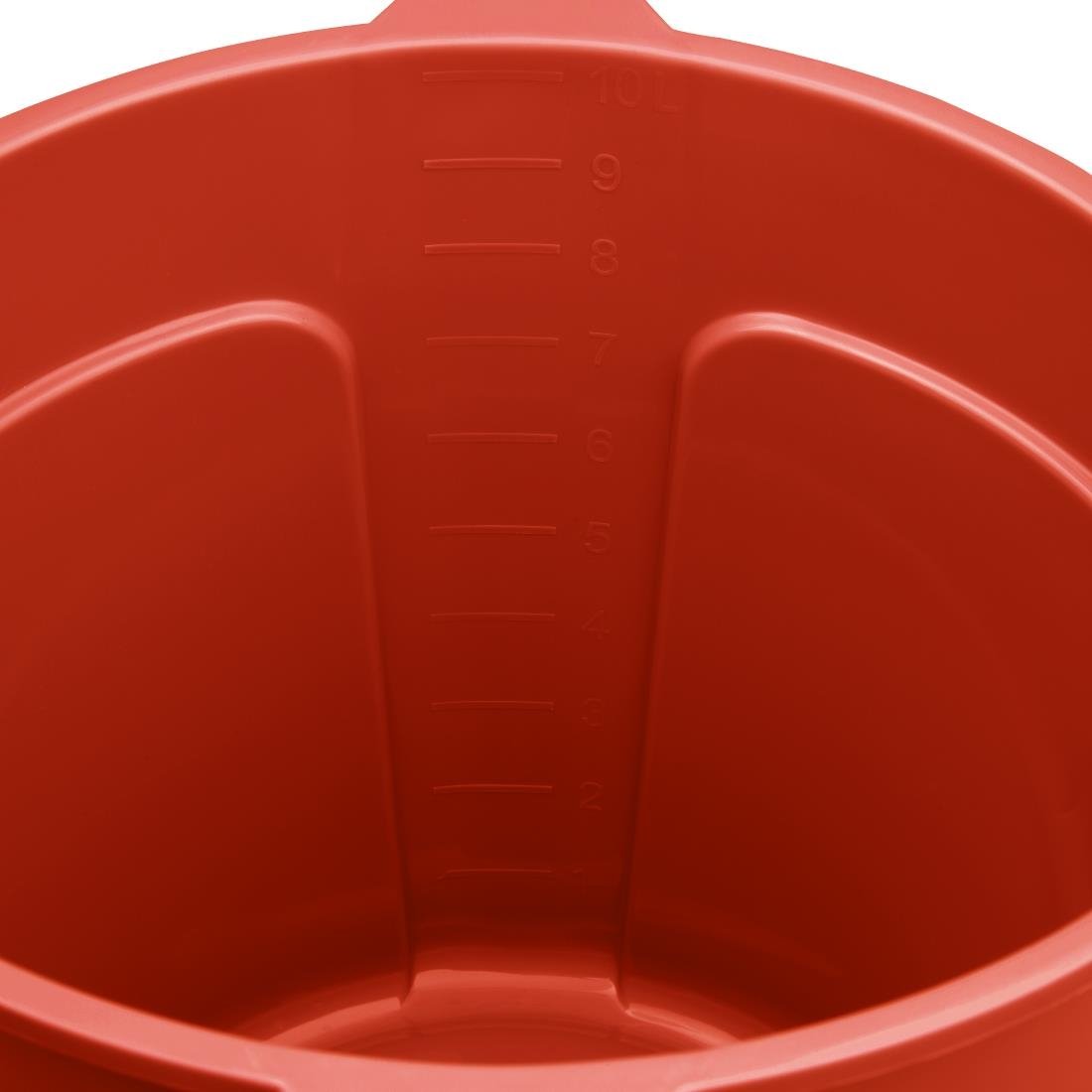 Jantex Red Graduated Bucket with Pouring Lip 10ltr - FU832