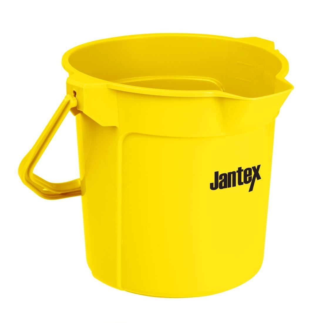 Jantex Yellow Graduated Bucket with Pouring Lip 10ltr - FU834
