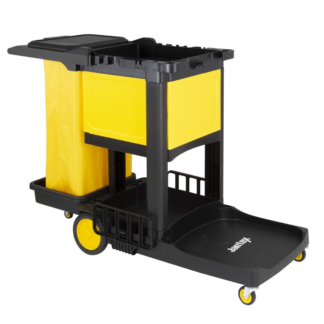 Jantex Cleaning Trolley Black with Lockable Cabinet - FU998