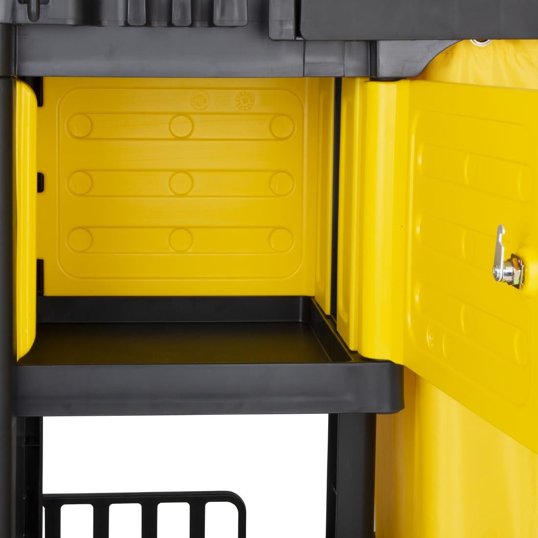 Jantex Cleaning Trolley Black with Lockable Cabinet - FU998