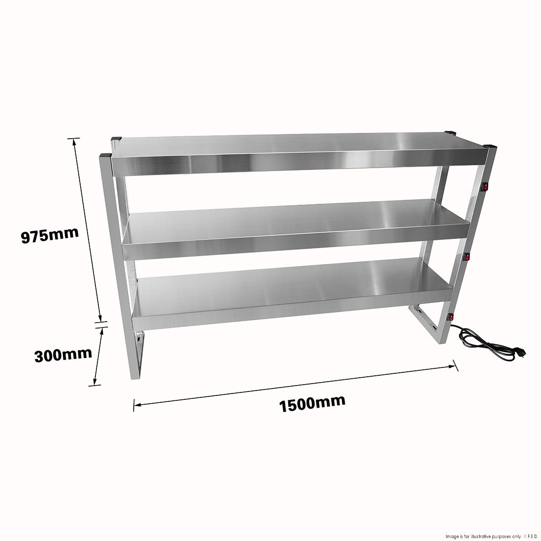 Benchstar Commercial Food Warmer with 12 Lamps - FW12L-153
