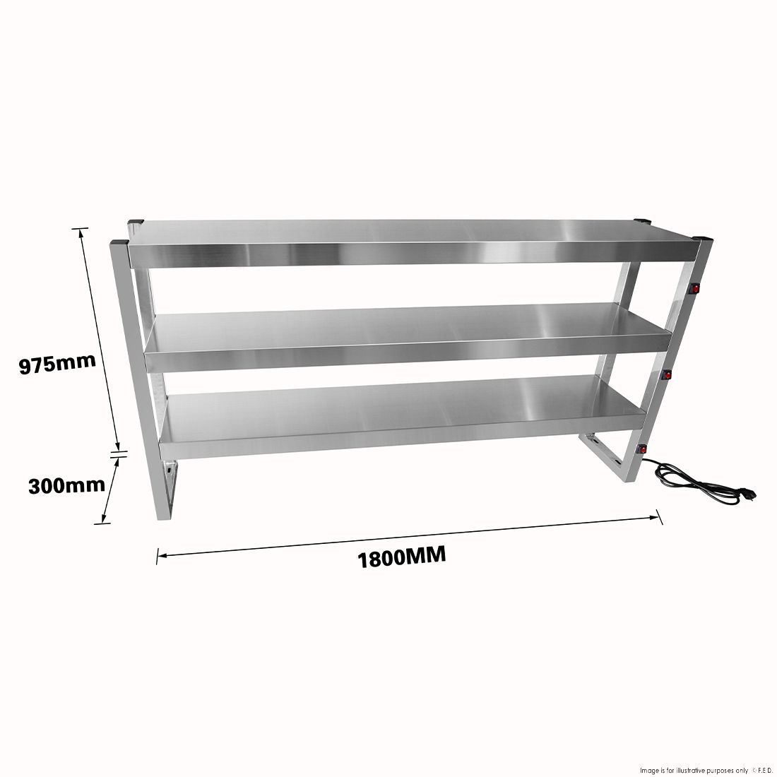 Benchstar Commercial Food Warmer with 15 Lamps - FW15L-183