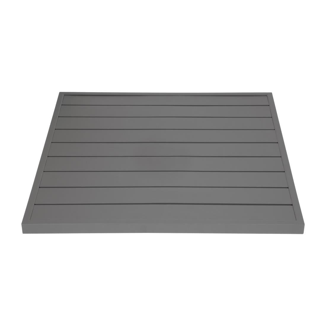 Bolero Aluminium Square Table Top Dark Grey 700mm - FW597