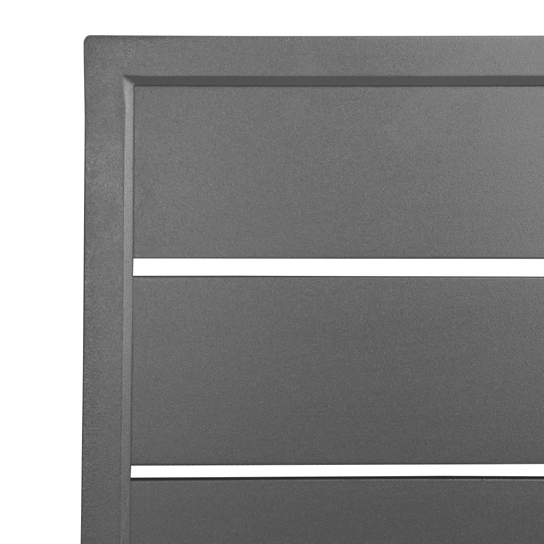 Bolero Aluminium Square Table Top Dark Grey 700mm - FW597