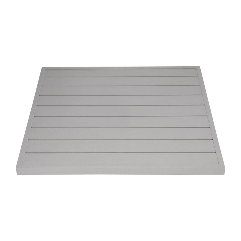 Bolero Aluminium Square Table Top Light Grey 700mm