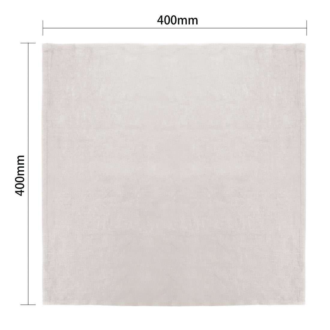 Olympia Linen Table Napkin Sand 400x400mm (12 Pack) - FW699