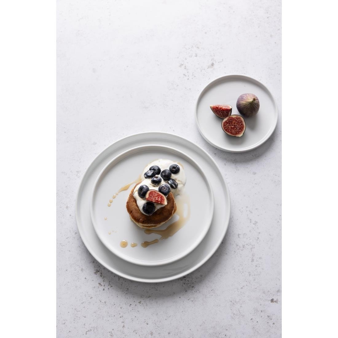 Olympia Whiteware Flat Round Plates 150mm (6 Pack) - FW812