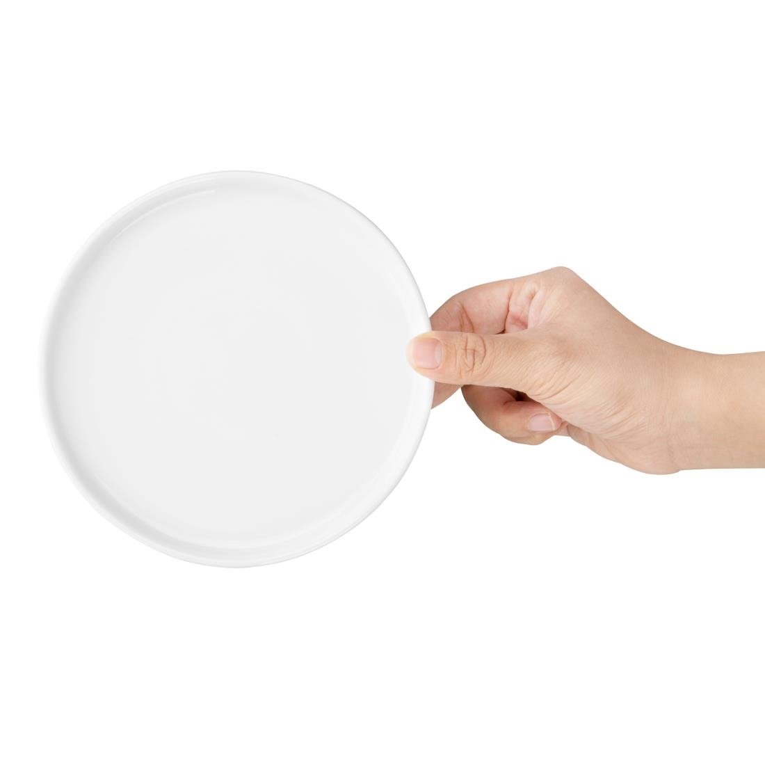 Olympia Whiteware Flat Round Plates 150mm (6 Pack) - FW812