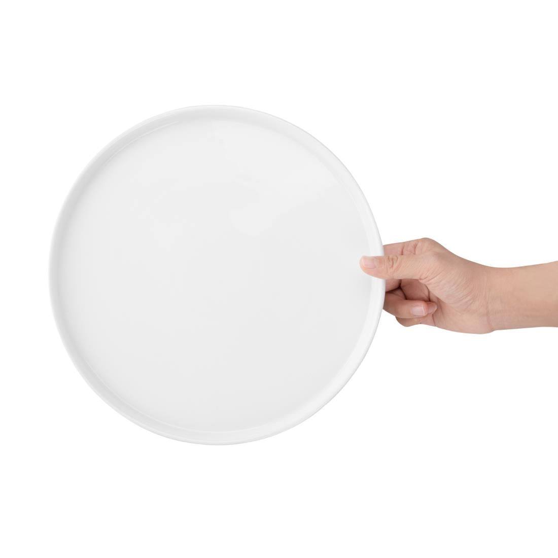 Olympia Whiteware Flat Round Plate 268mm (4 Pack) - FW814