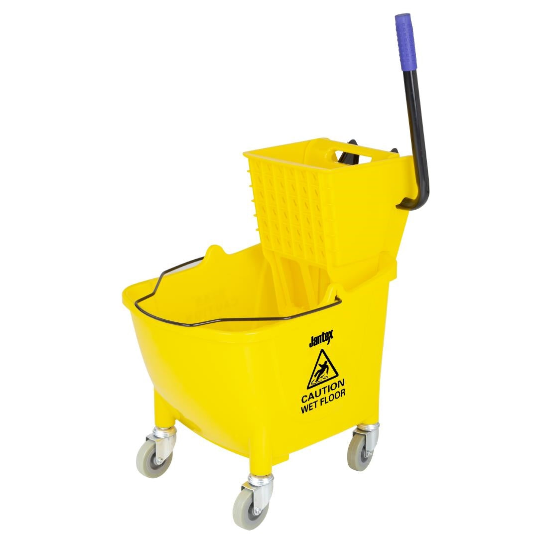 Jantex 30ltr Mop Bucket with Foot Pedal release - Yellow - FW866