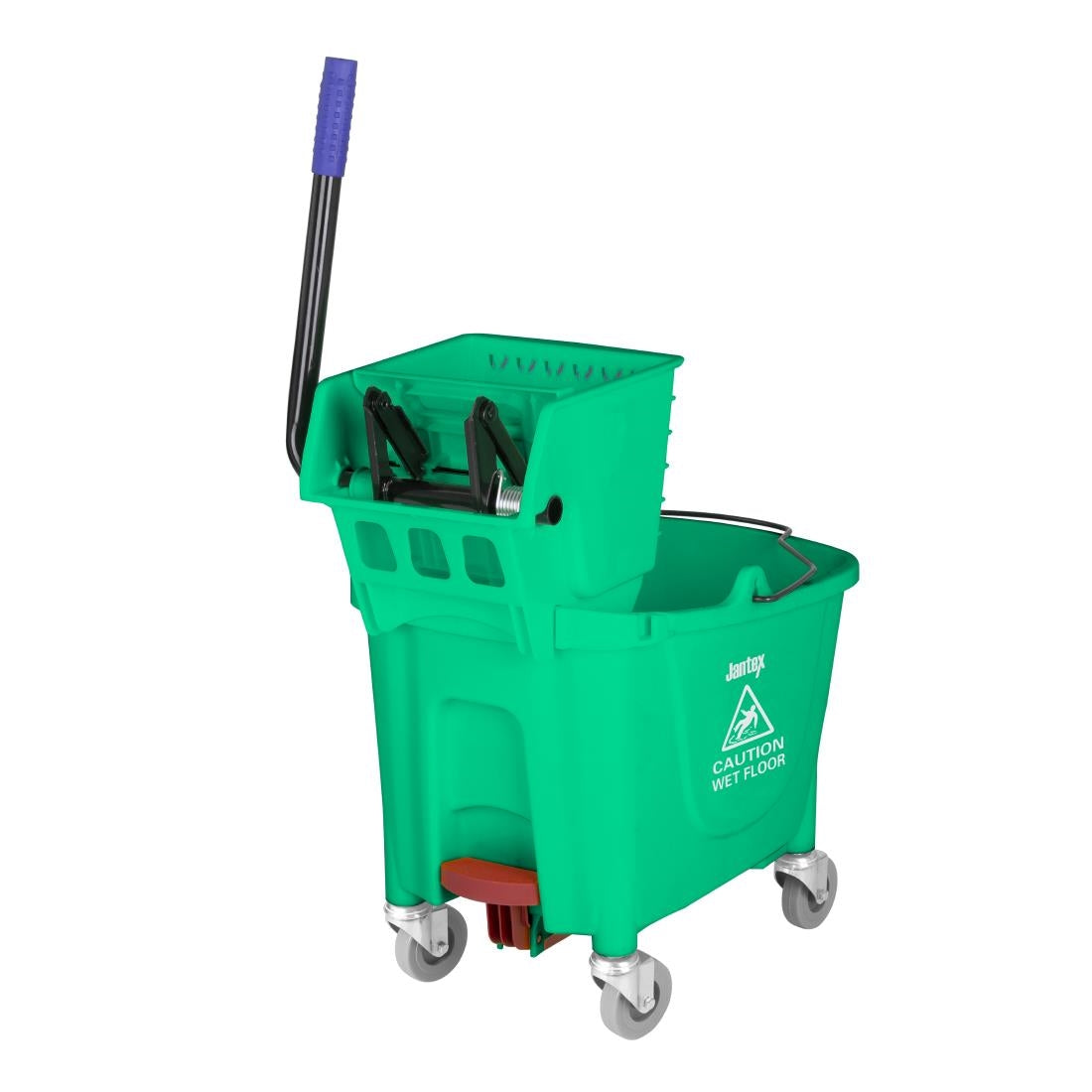 Jantex 30ltr Mop Bucket with Foot Pedal release - Green - FW867
