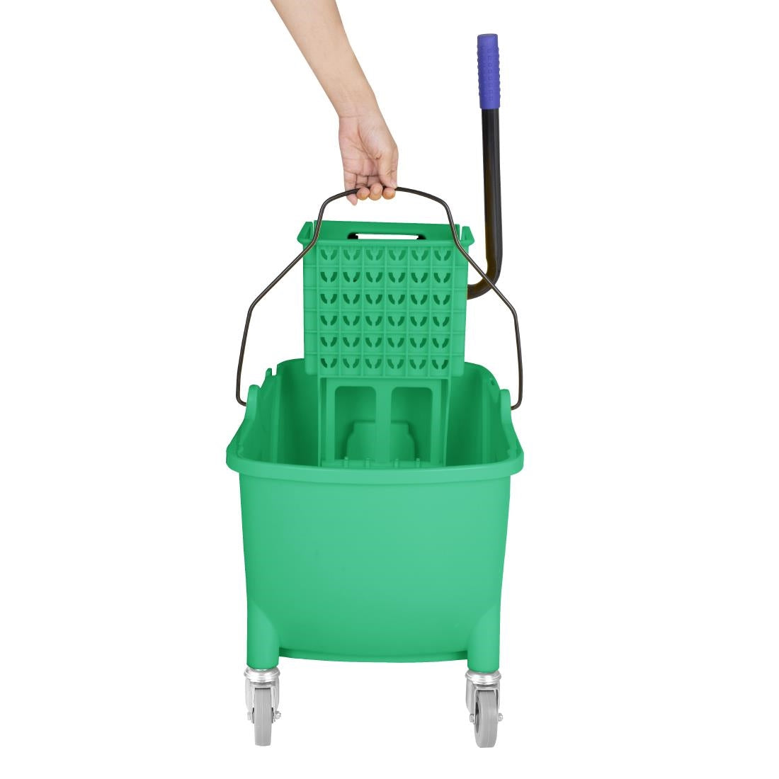 Jantex 30ltr Mop Bucket with Foot Pedal release - Green - FW867