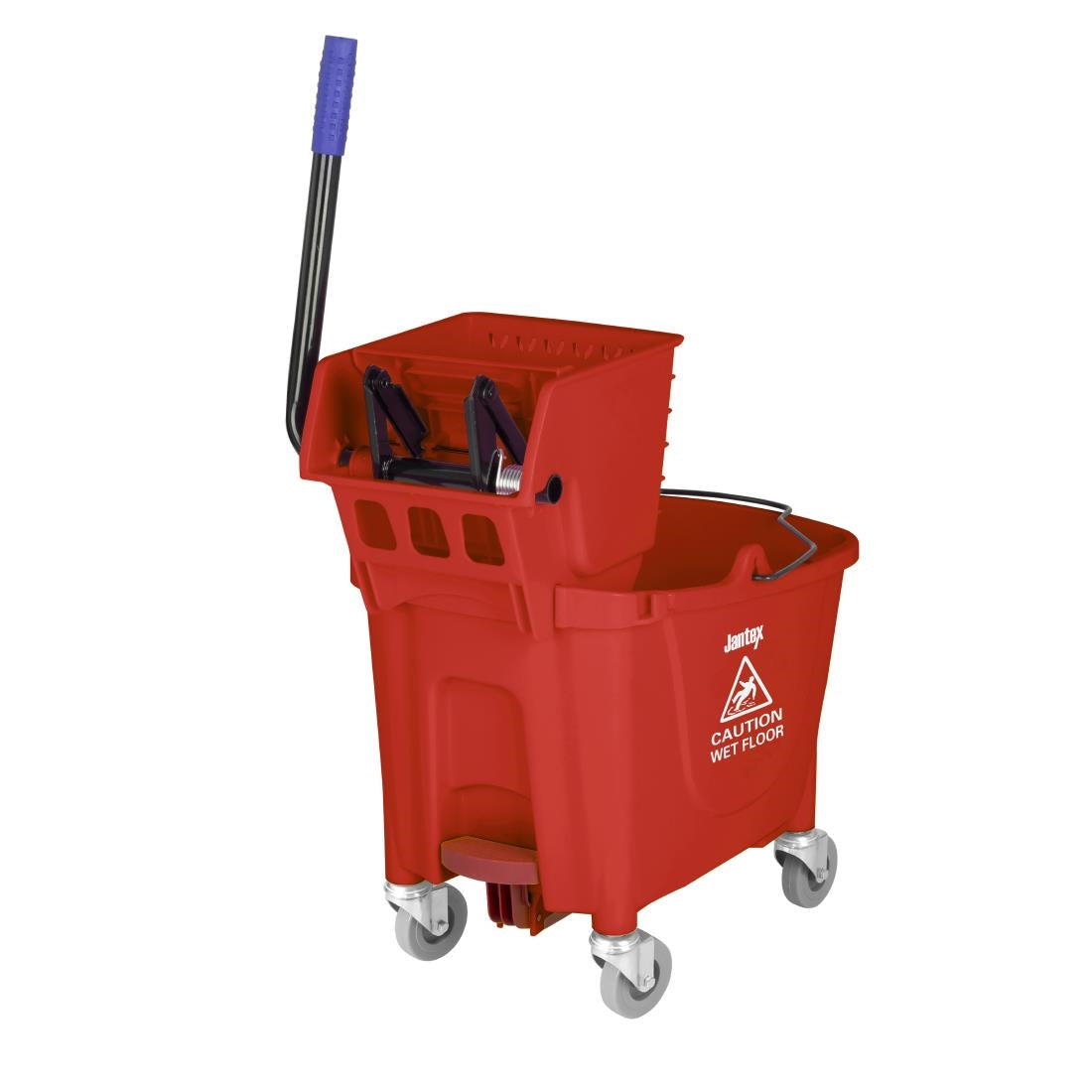 Jantex 30ltr Mop Bucket with Foot Pedal release - Red - FW868