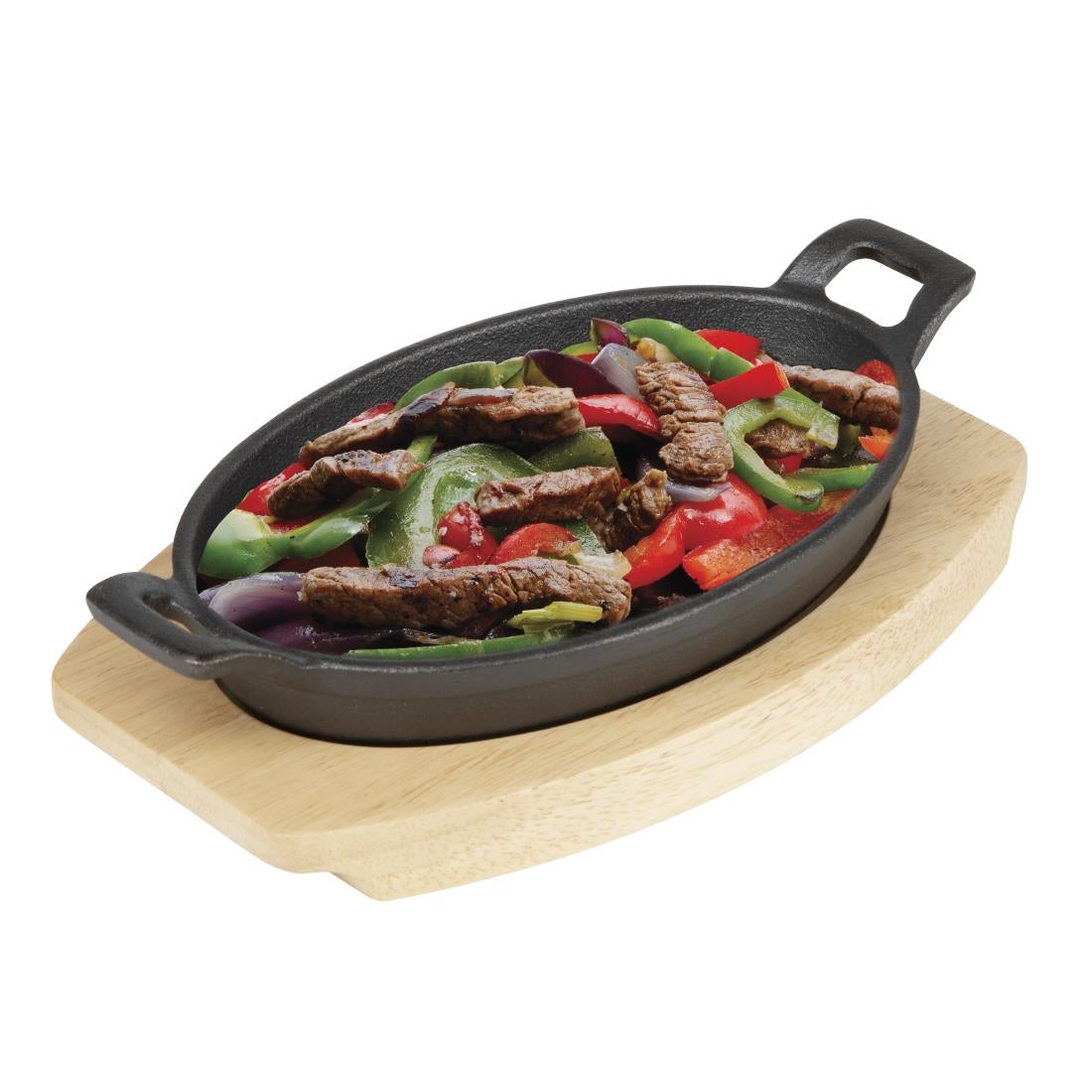 Olympia Hevea Board for Cast Iron Oval Eared Dish 230x135mm (FW818) - FW978