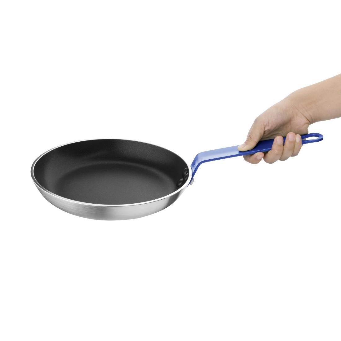 Hygiplas Aluminium Non-stick Teflon Platinum Plus Frying Pan with Blue Handle 24cm - HT971