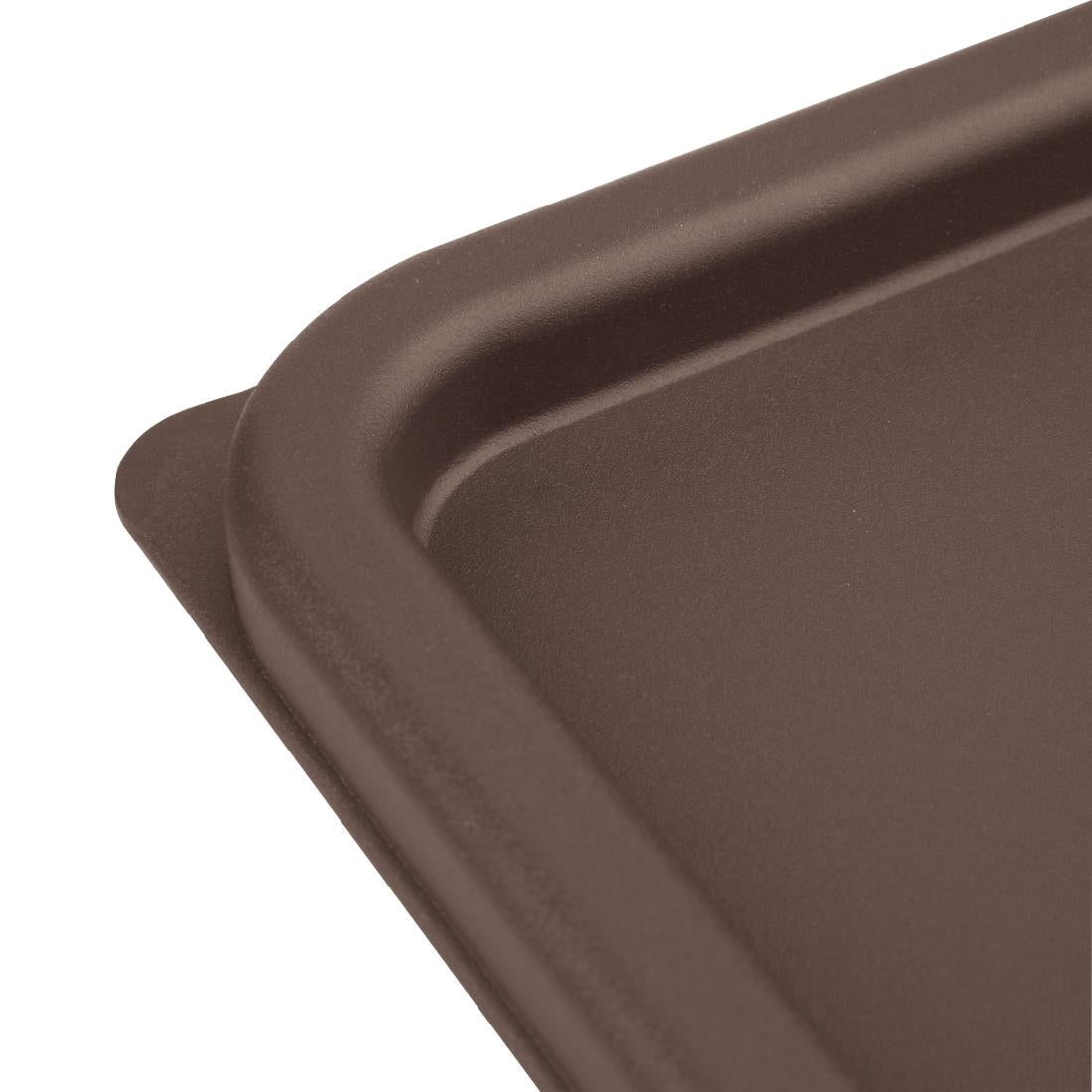 Hygiplas Square Food Storage Container Lid Brown Large - FX142