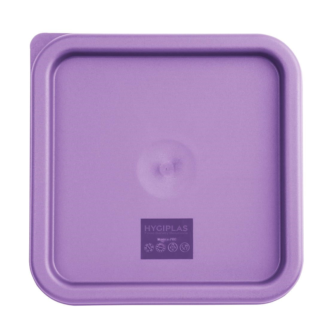 Hygiplas Square Food Storage Container Lid Purple Medium - FX144