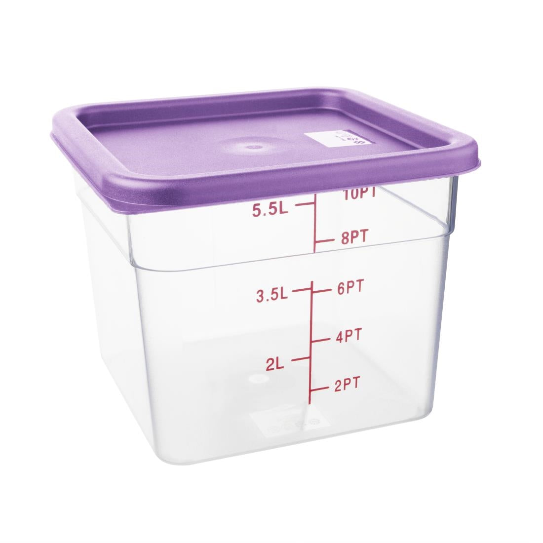 Hygiplas Square Food Storage Container Lid Purple Medium - FX144