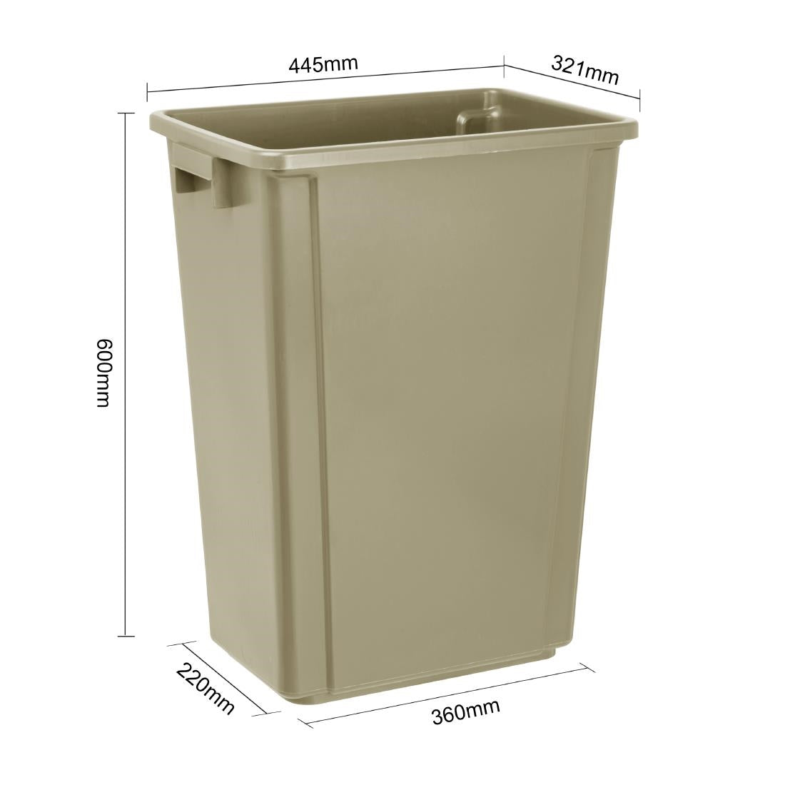 Jantex Slim Bin 60Ltr Beige - FX149