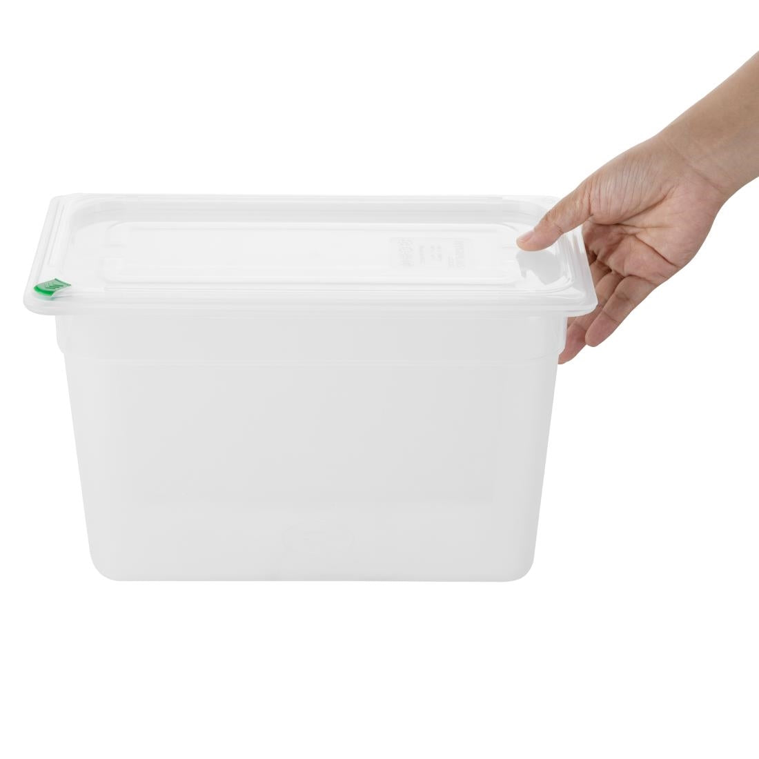 Hygiplas Click PP 1/3 GN Container with Lid & 7 Colour Clips 200mm 6.9Ltr (4 Pack) - FZ094