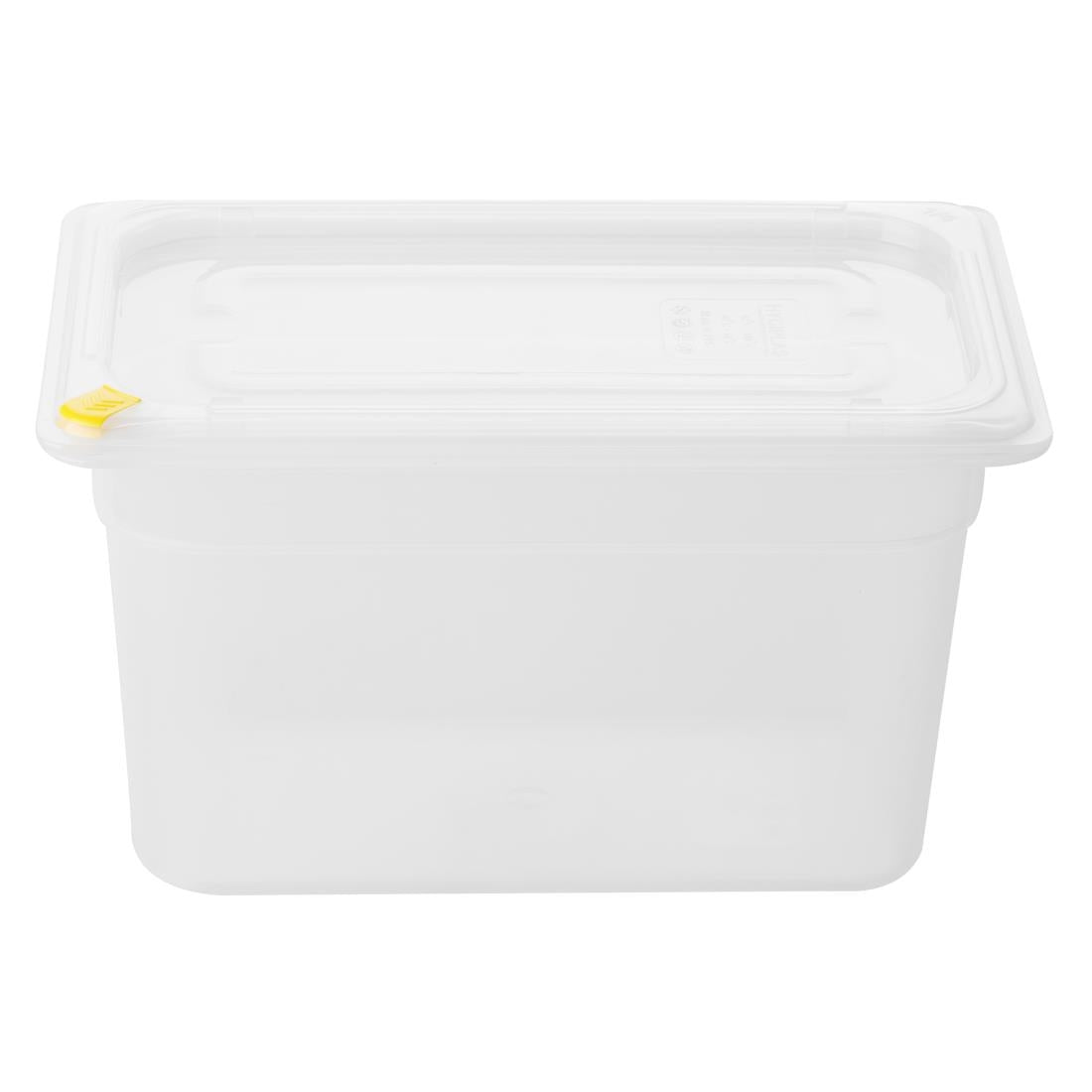 Hygiplas Click PP 1/4 GN Container with Lid & 7 Colour Clips 150mm 3.7Ltr (4 Pack) - FZ096