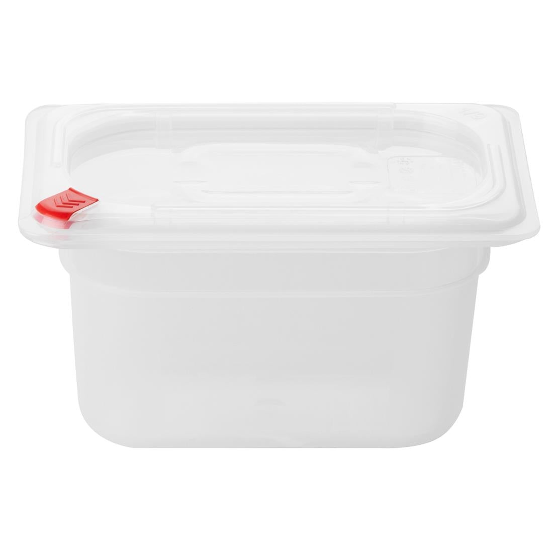 Hygiplas Click PP 1/9 GN Container with Lid & 7 Colour Clips 100mm 0.85Ltr (4 Pack) - FZ099