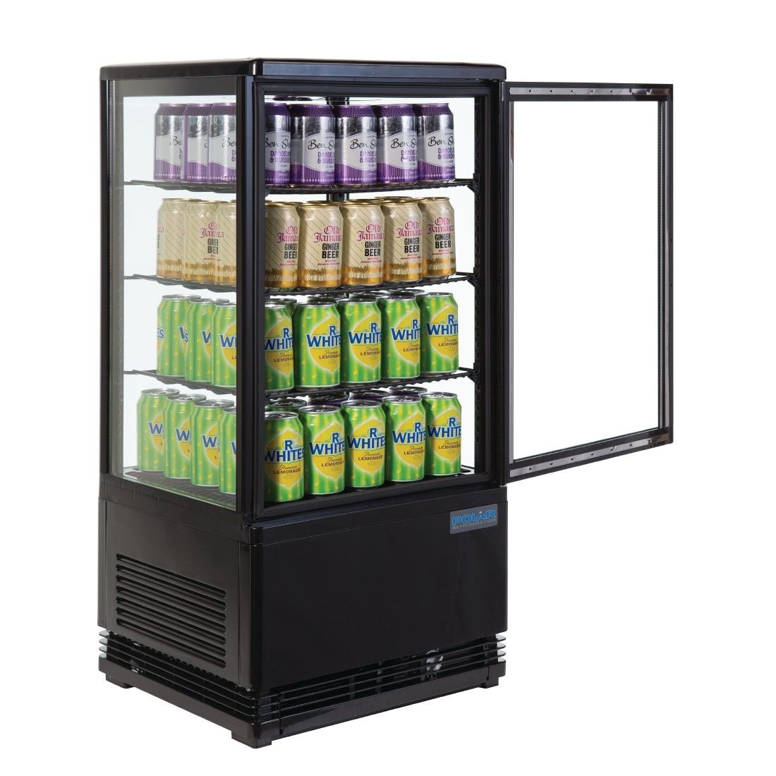 Polar C-Series Energy Efficient Display Fridge Black - 68Ltr - CX577-A