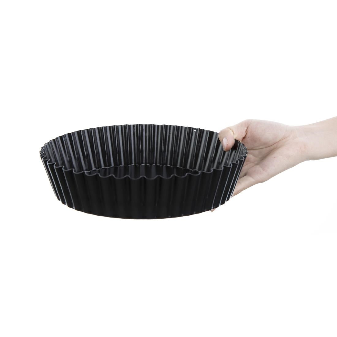 Vogue Non-Stick Deep Fluted Quiche Tin 55 x 250mm - GC989