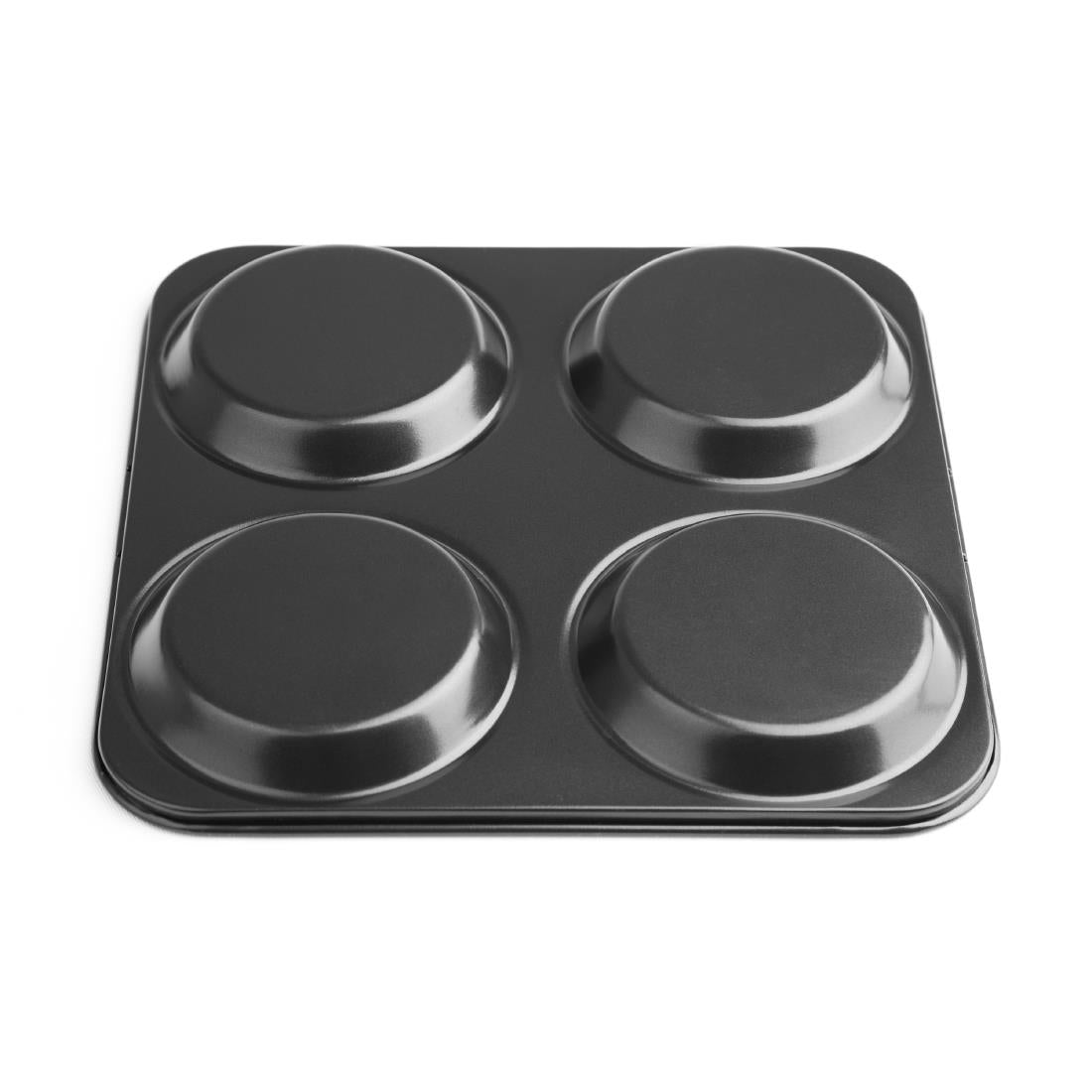 Vogue Carbon Steel Non-Stick Yorkshire Pudding Tray 4 Cup - GD012