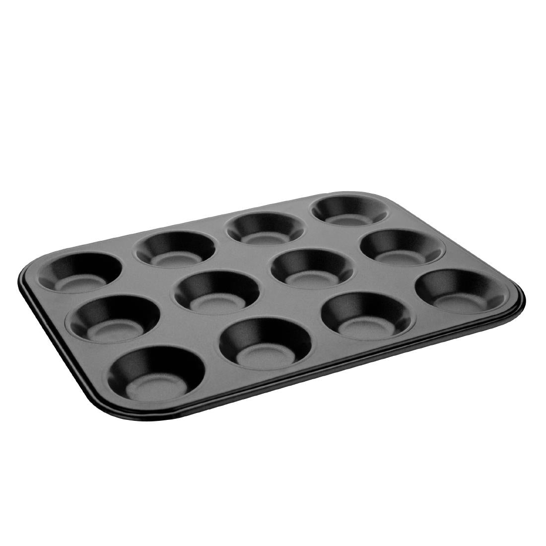 Vogue Carbon Steel Non-Stick Mini Muffin Tray 12 Cup - GD013