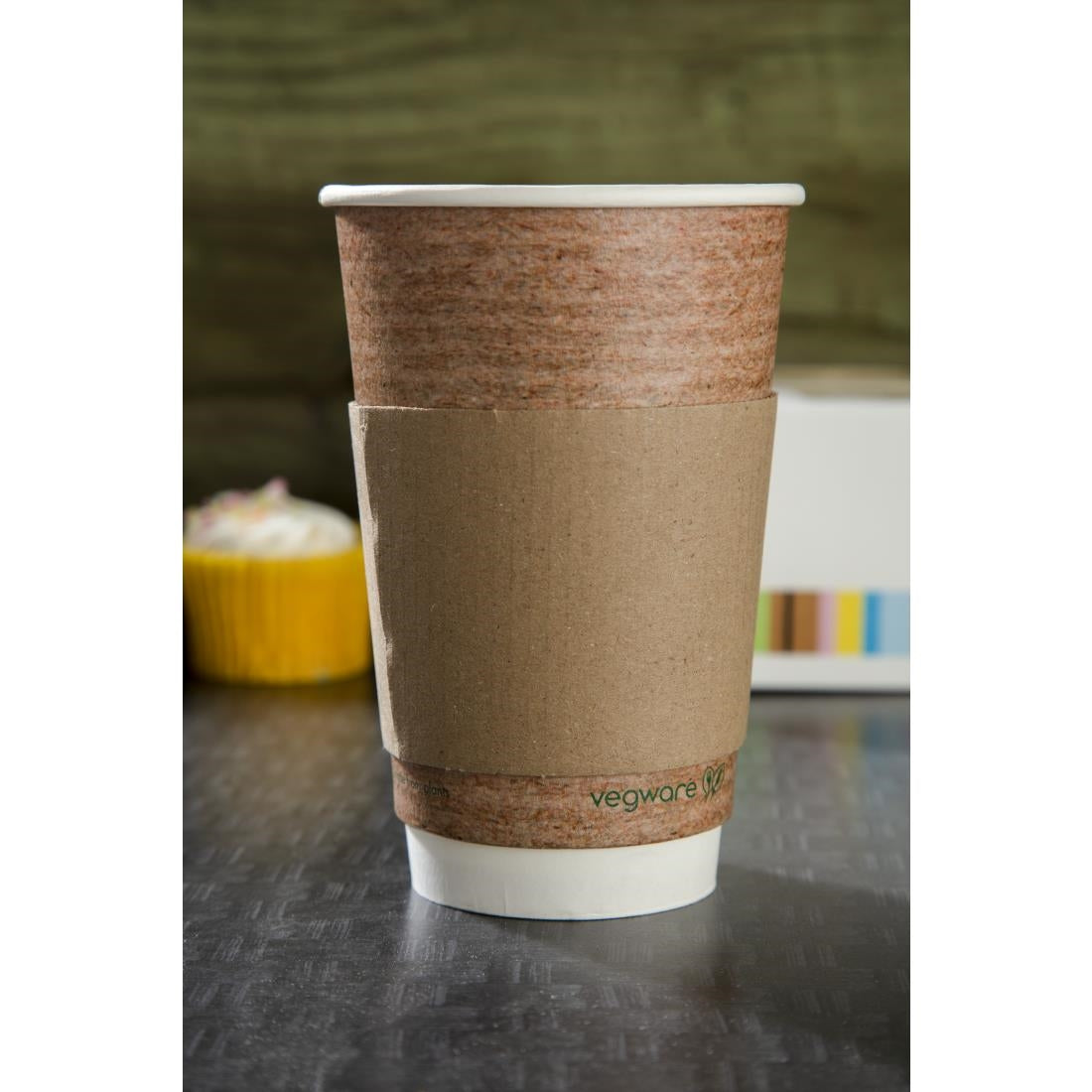 Fiesta Recyclable Corrugated Cup Sleeves for 350ml/455ml Cups (Pack of 1000) - GD329