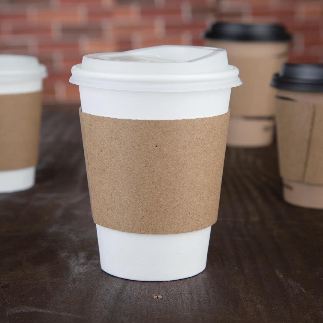 Fiesta Recyclable Corrugated Cup Sleeves for 350ml/455ml Cups (Pack of 1000) - GD329